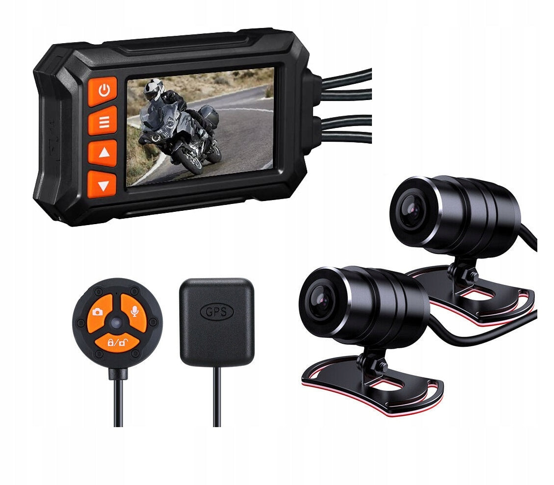 VIDEO RECORDER A12 MOTORCYCLE 2x FULL HD CAMERA 1080p 3″ REMOTE CONTROL WiFi GPS Manufacturer code Wideorejestrator 3″ A12 V3
