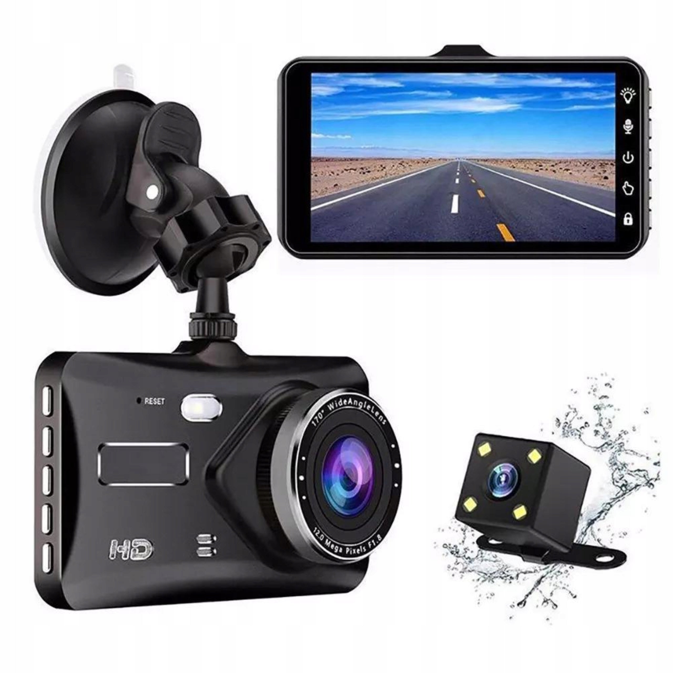 VIDEO RECORDER DASH CAM CAMERA FOR REVERSING TOUCH SCREEN PL MENU Packaging status original