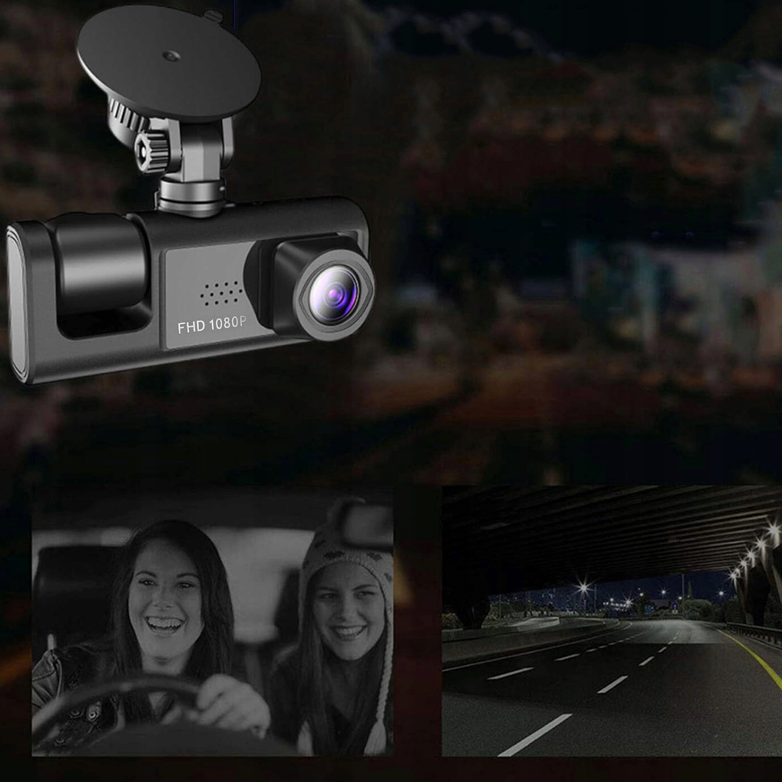 VIDEO RECORDER DASH CAM FULL HD 3CAMERAS REVERSING CAMERA G-SENSOR Brand HD