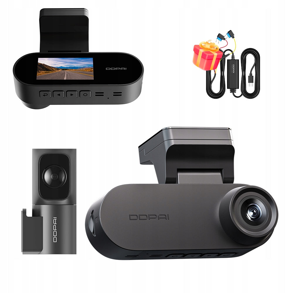 VIDEO RECORDER DDPAI N2 Dual CAMERA 2.5K+ REAR+ HARDWIRE KIT