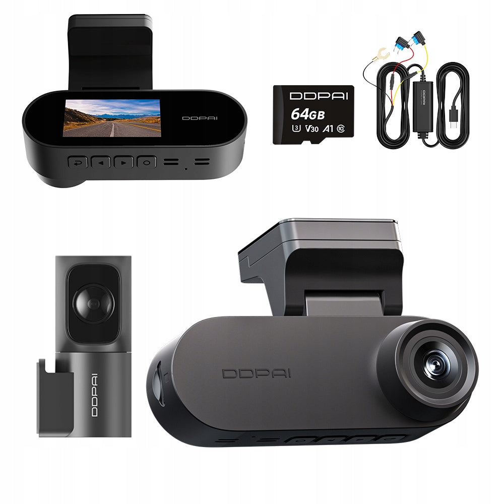 VIDEO RECORDER DDPAI N2 Dual CAR CAMERA 64GB+ REAR+ HARDWIRE KIT