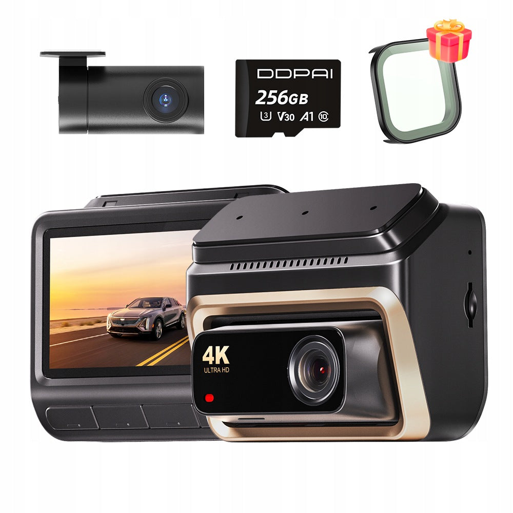 VIDEO RECORDER DDPAI Z60 Pro 4K HDR GPS CAR CAMERA + REAR +256GB