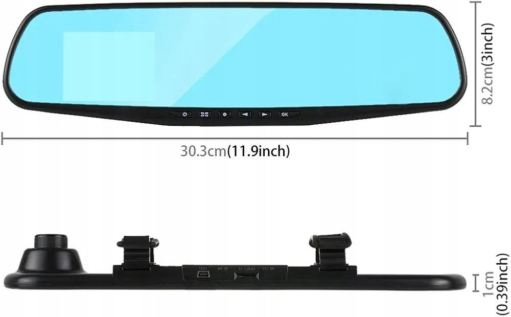 VIDEO RECORDER IN MIRROR CAR CAMERA DRIVING RECORDER HD Packaging status original