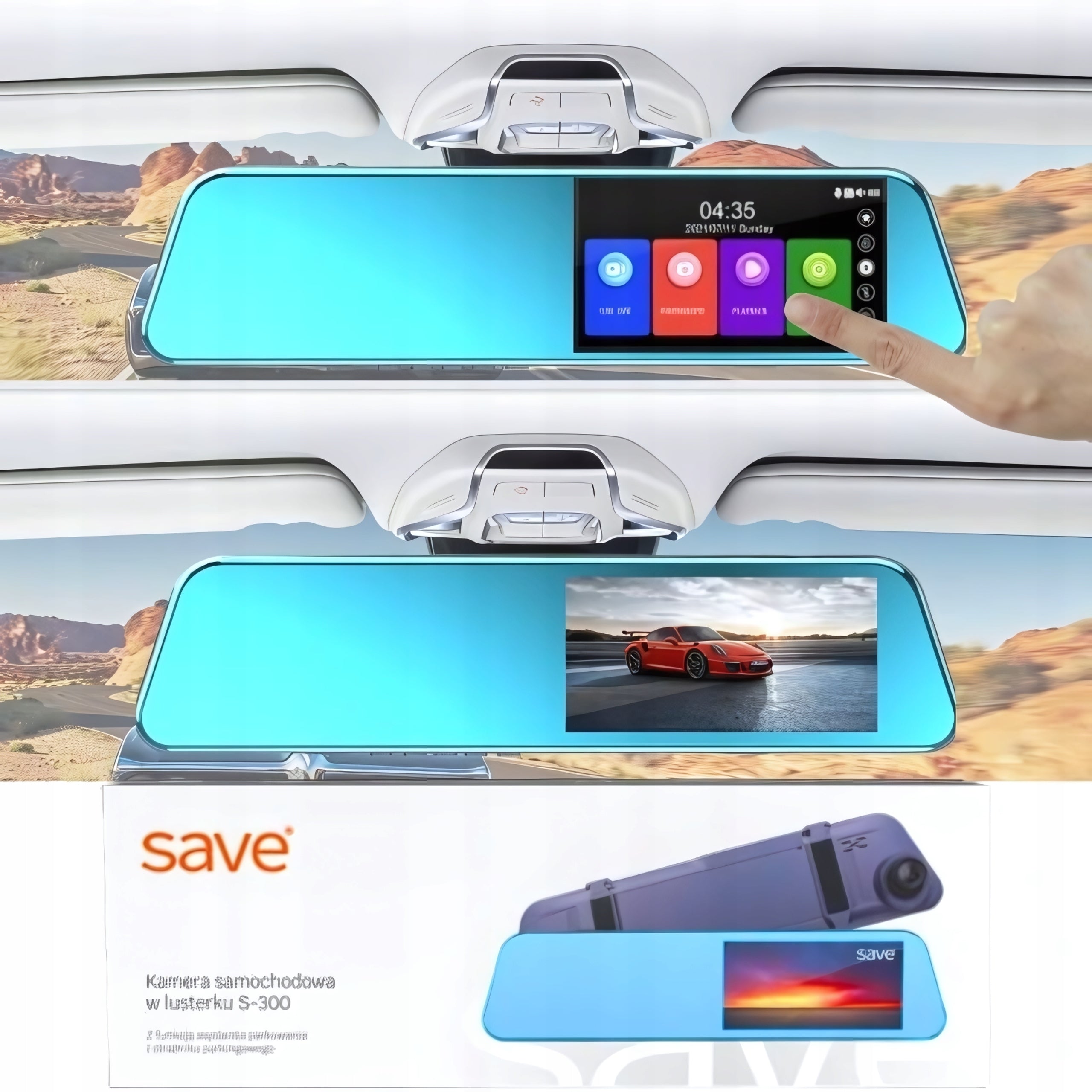 VIDEO RECORDER IN MIRROR CAR CAMERA REVERSING DRIVING RECORDER Packaging status original