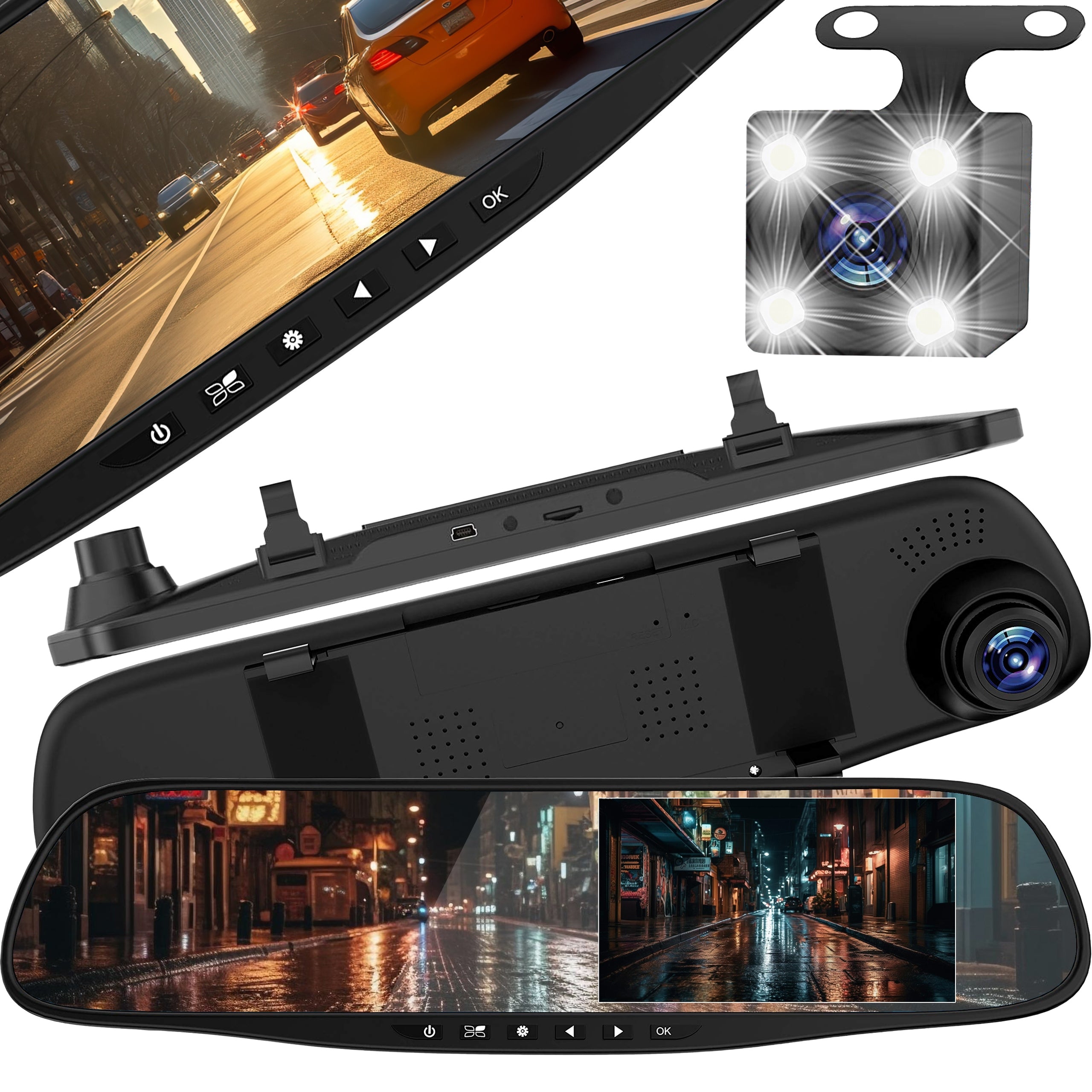 VIDEO RECORDER IN MIRROR CAR CAMERA REVERSING DRIVING RECORDER