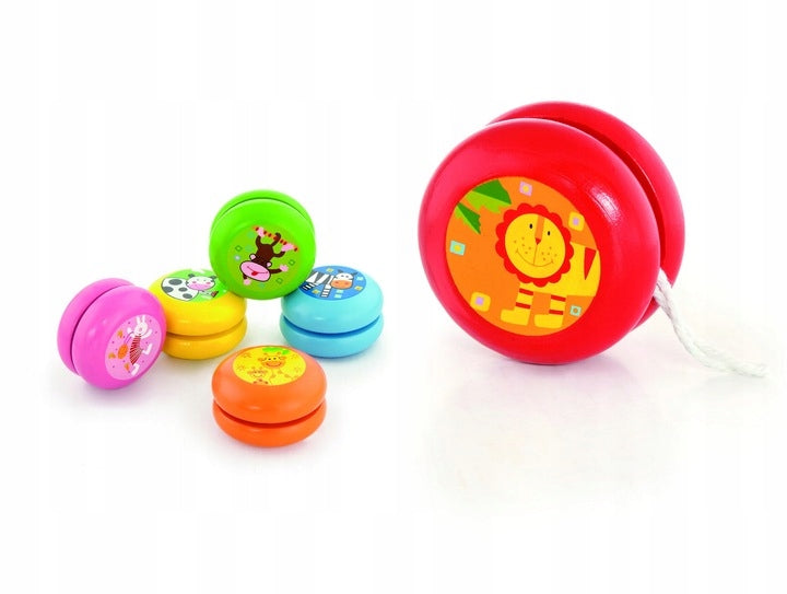 VIGA WOODEN YO-YO GAME FOR CHILDREN ON ANIMAL STRING