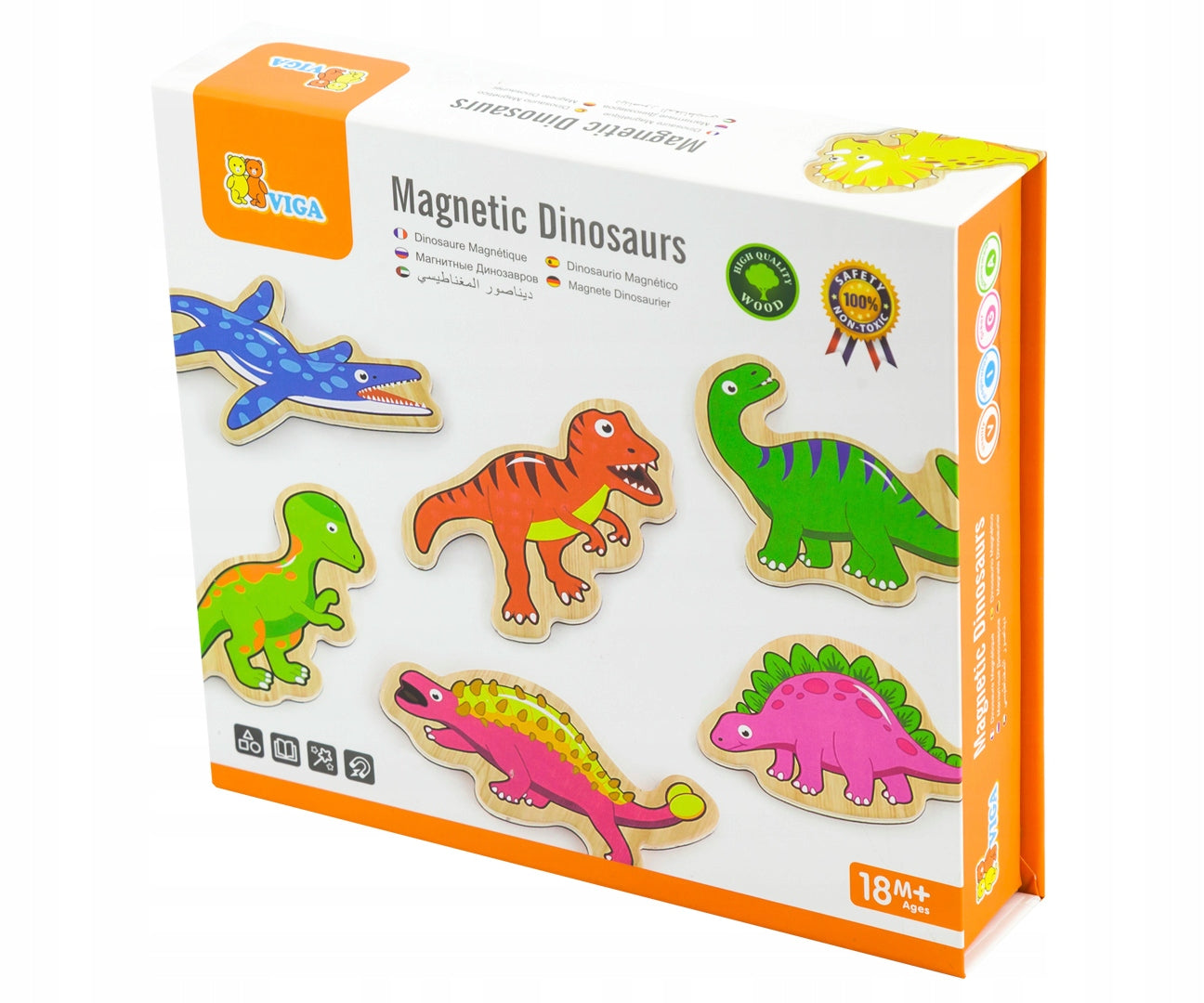 Mediniai magnetai Dinozaurai Viga 20 vnt.