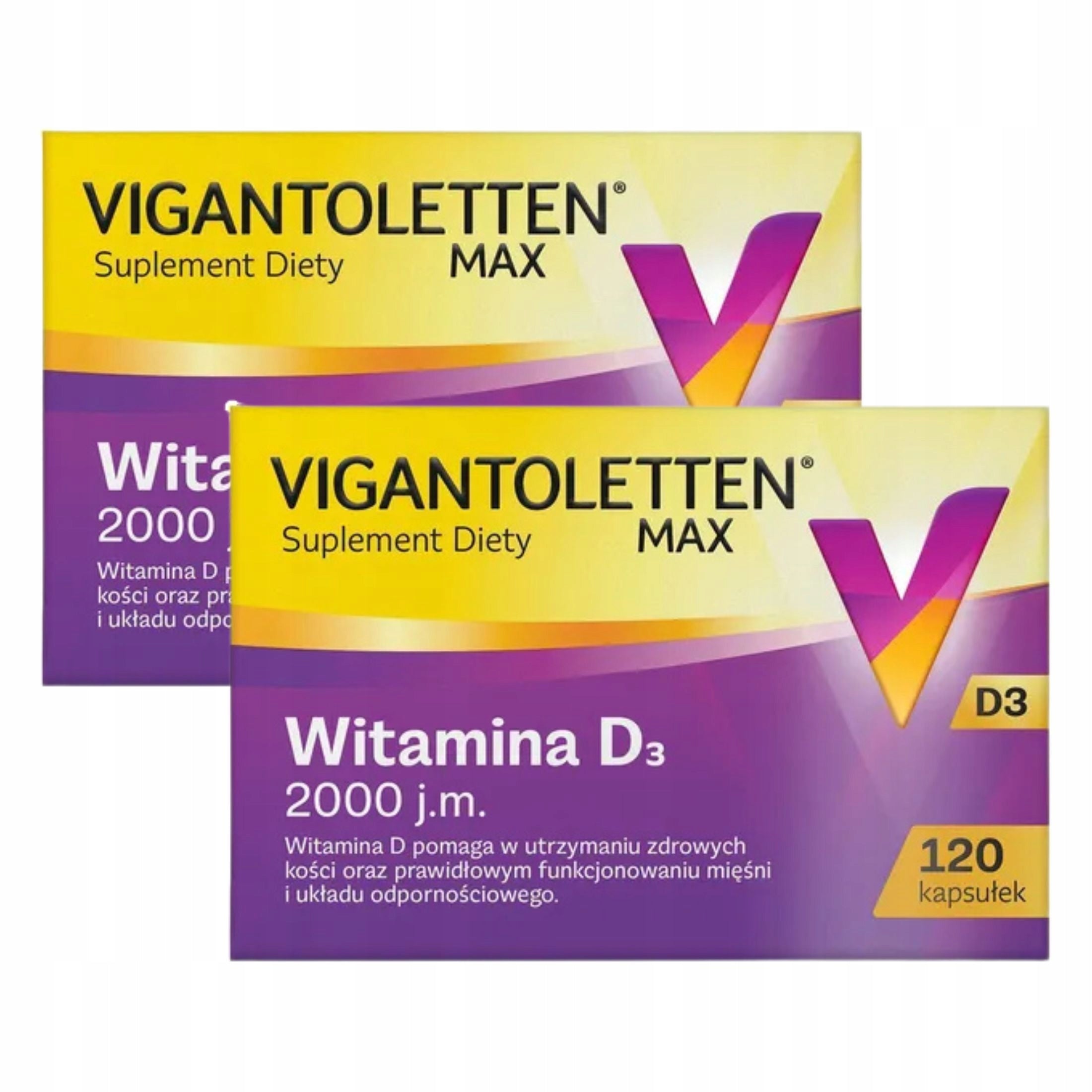 VIGANTOLETTEN MAX Vitamin D3 2000 IU, 120 kaps.