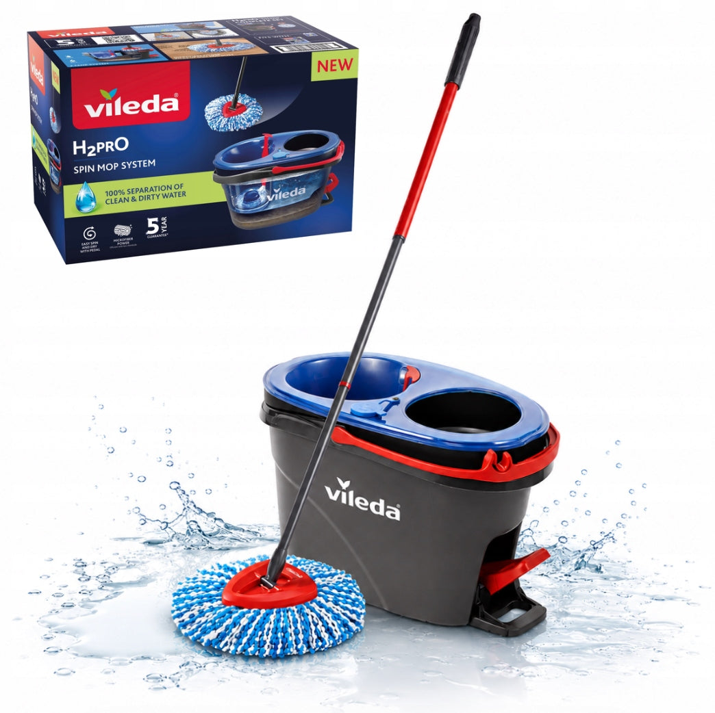 VILEDA H2PRO ROTARY FLAT MOP WITH BUCKET 360° 6L