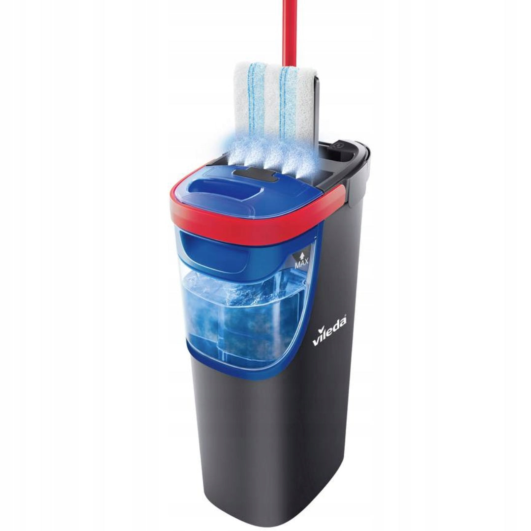 VILEDA H2prO FLAT MOP AND BUCKET WITH CONTAINER FOR CLEAN AND DIRTY WATER Packaging status original