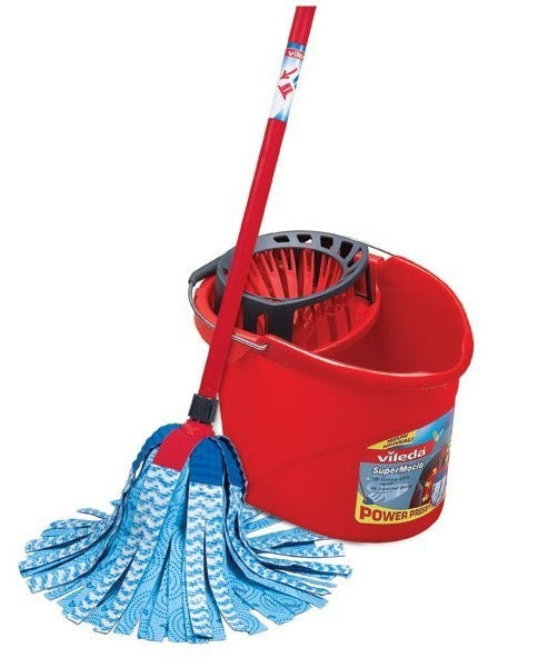 VILEDA SUPERMOCIO 3 ACTION VELOUR RELIABLE SET – STRIP MOP + BUCKET Manufacturer code 5908049804694