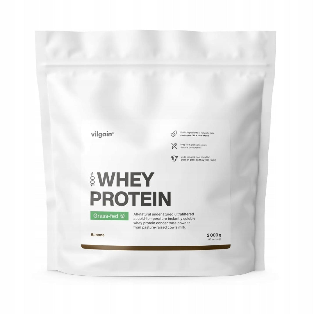 VILGAIN GrassFed Whey Protein Banana Natural Protein Conditioner 2000 g
