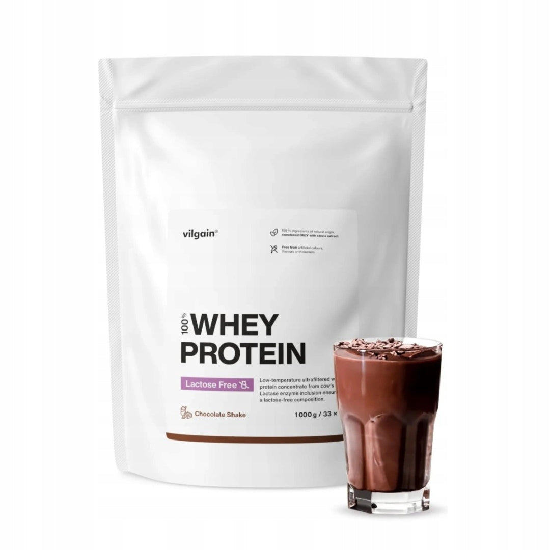 VILGAIN Lactose Free Whey Protein 1000 g chocolate shake