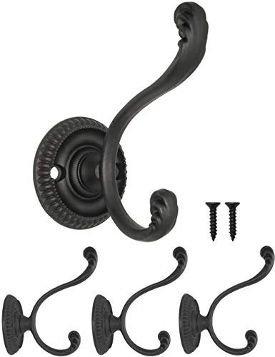 VINTAGE BLACK WALL HOOKS SET OF 3 FOR TOWEL CLOTHES FOR HOME Brand no brand