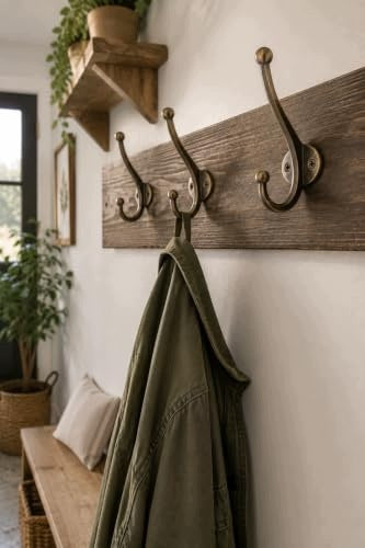 VINTAGE CAST IRON WALL HOOKS OLD BRASS DECORATIVE SET OF 3 Manufacturer code SWC5908201324015