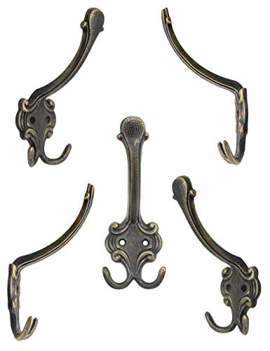 VINTAGE CAST IRON WALL HOOKS SET OF 5 FOR TOWEL CLOTHES Manufacturer code SWC5908201321892