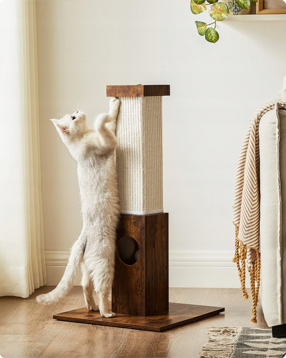 VINTAGE CAT SCRATCHER HIGH DURABLE STABLE PROTECTS FURNITURE 73CM Number of levels 1