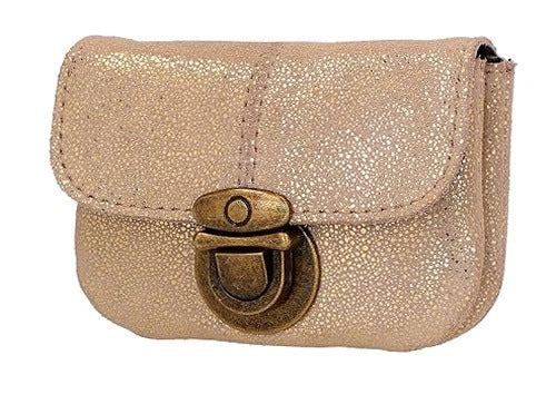 VINTAGE GOLD LEATHER BELLY SACHET FOR WOMEN FESTIVAL leather