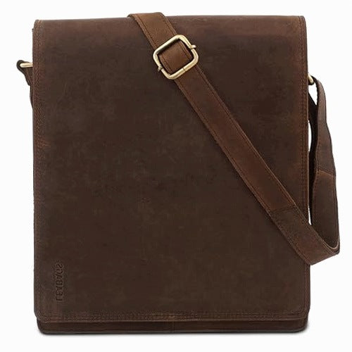 VINTAGE LEATHER SHOULDER BAG FOR LAPTOP 13 INCHES FOR WORKING HOME