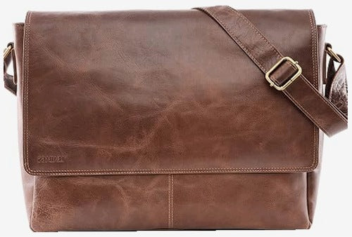 VINTAGE LEATHER SHOULDER BAG FOR LAPTOP 15 INCHES FOR MAN FOR HOME