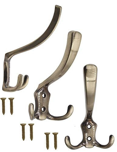 VINTAGE METAL WALL HOOKS SET OF 3 FOR TOWEL CLOTHES Manufacturer code SWC5908201323759