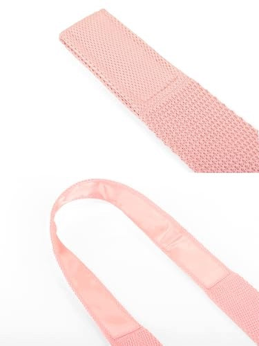 VINTAGE NARROW KNITTED TIE FOR MAN WITH DOTS LIGHT PINK Manufacturer code Bez marki