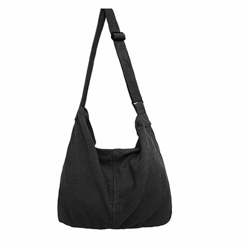 VINTAGE WOMEN'S FABRIC SHOULDER BAG FOR SHOPPING SCHOOL OFFICE