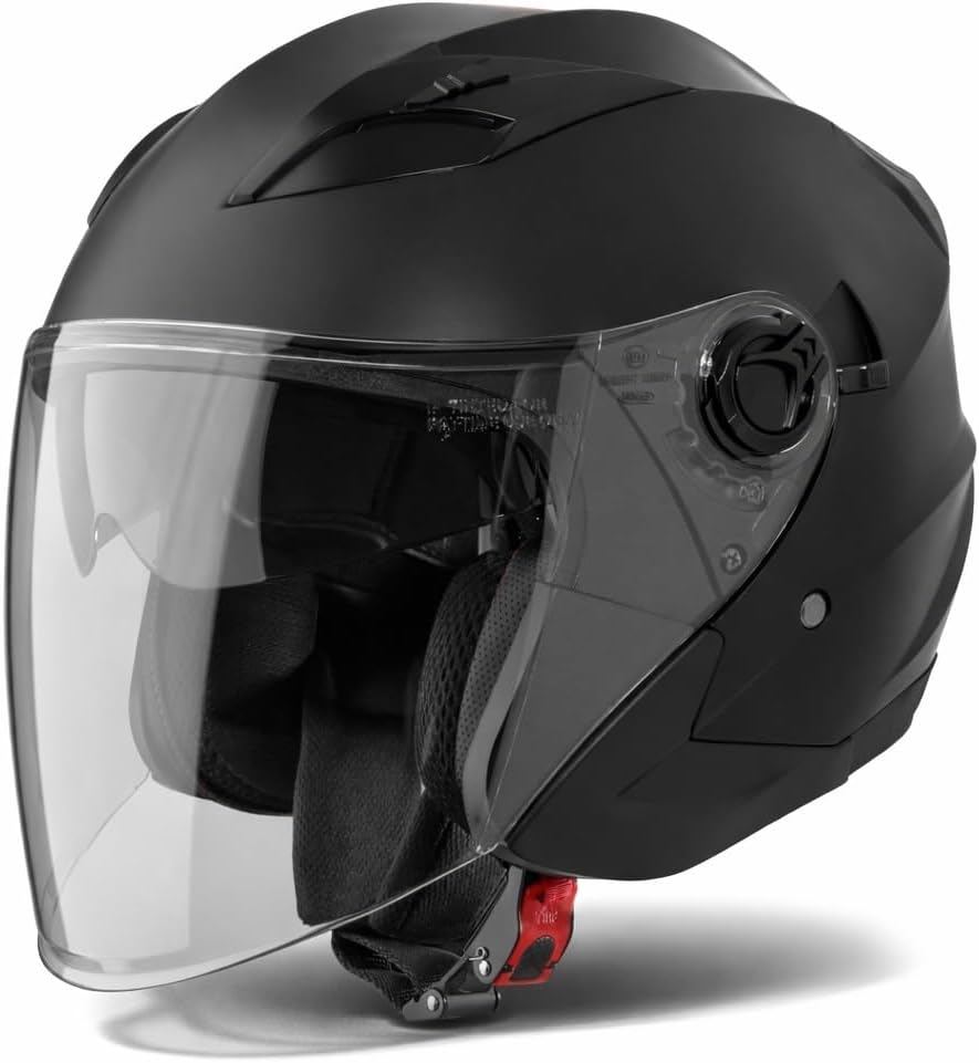 VINZ Calobra Jet Motorcycle Helmet with Sunshade ECE 22.06, r. S