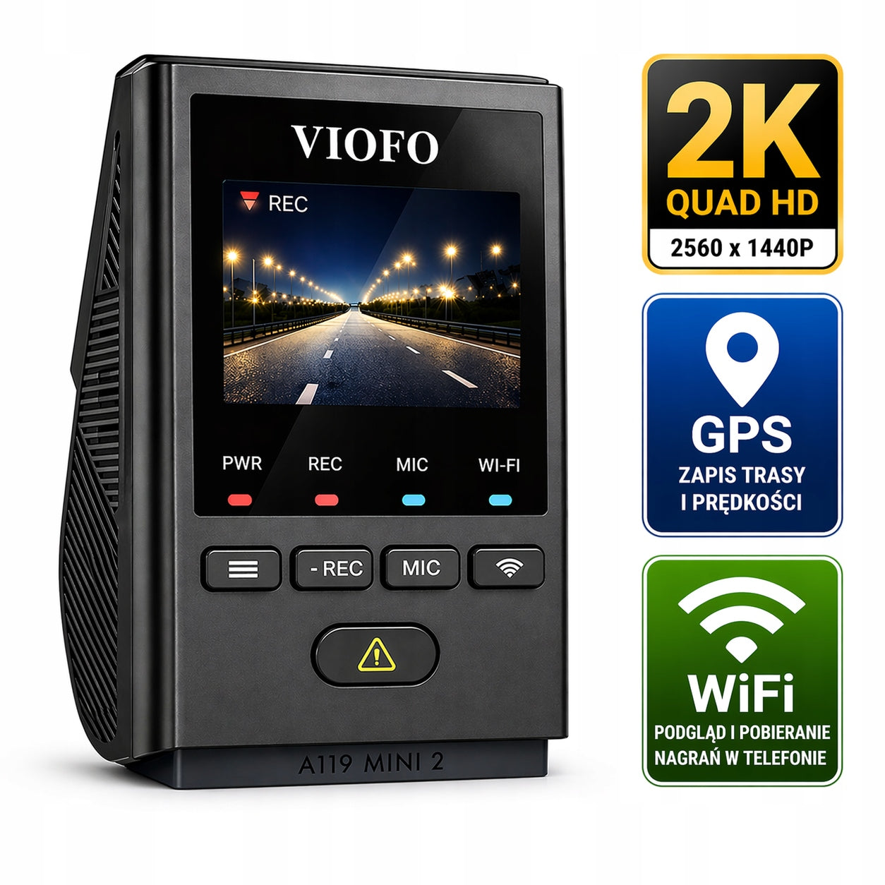 VIOFO A119 MINI 2 Car Camera 2K HDR GPS WiFi Sony STARVIS 2