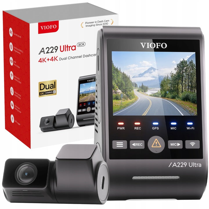 VIOFO A229 Ultra 2CH 4K+4K HDR GPS WiFi Dash Cam with Sony STARVIS 2, Bluetooth, and CPL Filter Manufacturer code VIOFO A229 ULTRA 2CH