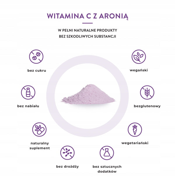 VISANTO VITAMIN C with CHOKEBERRY 500g IMMUNITY Packaging status original
