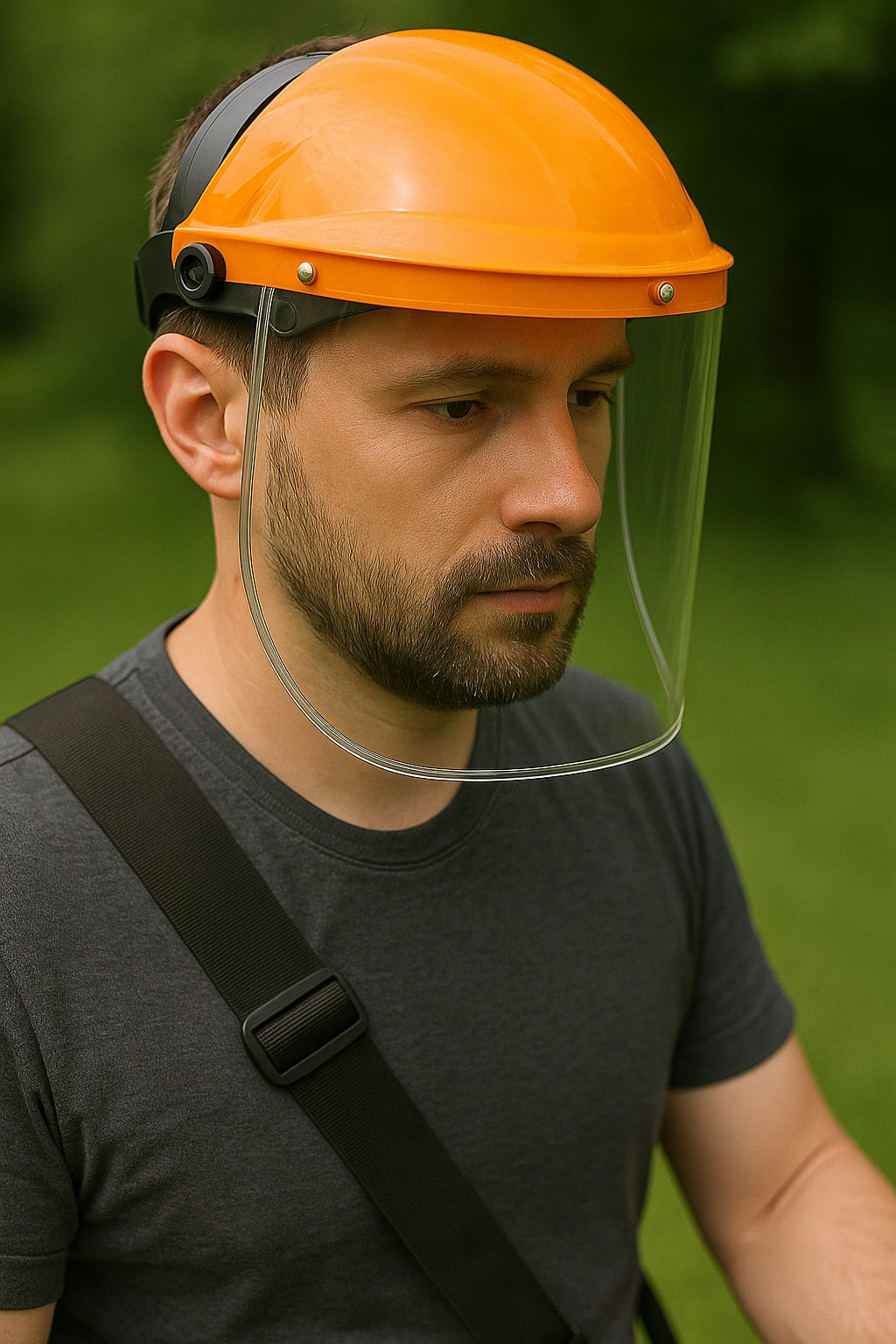 VISOR COVER FOR COMBUSTION SCYTHE PROTECTIVE TRIMMER WITH PLEXIGLASS FOR SAW Brand Deget