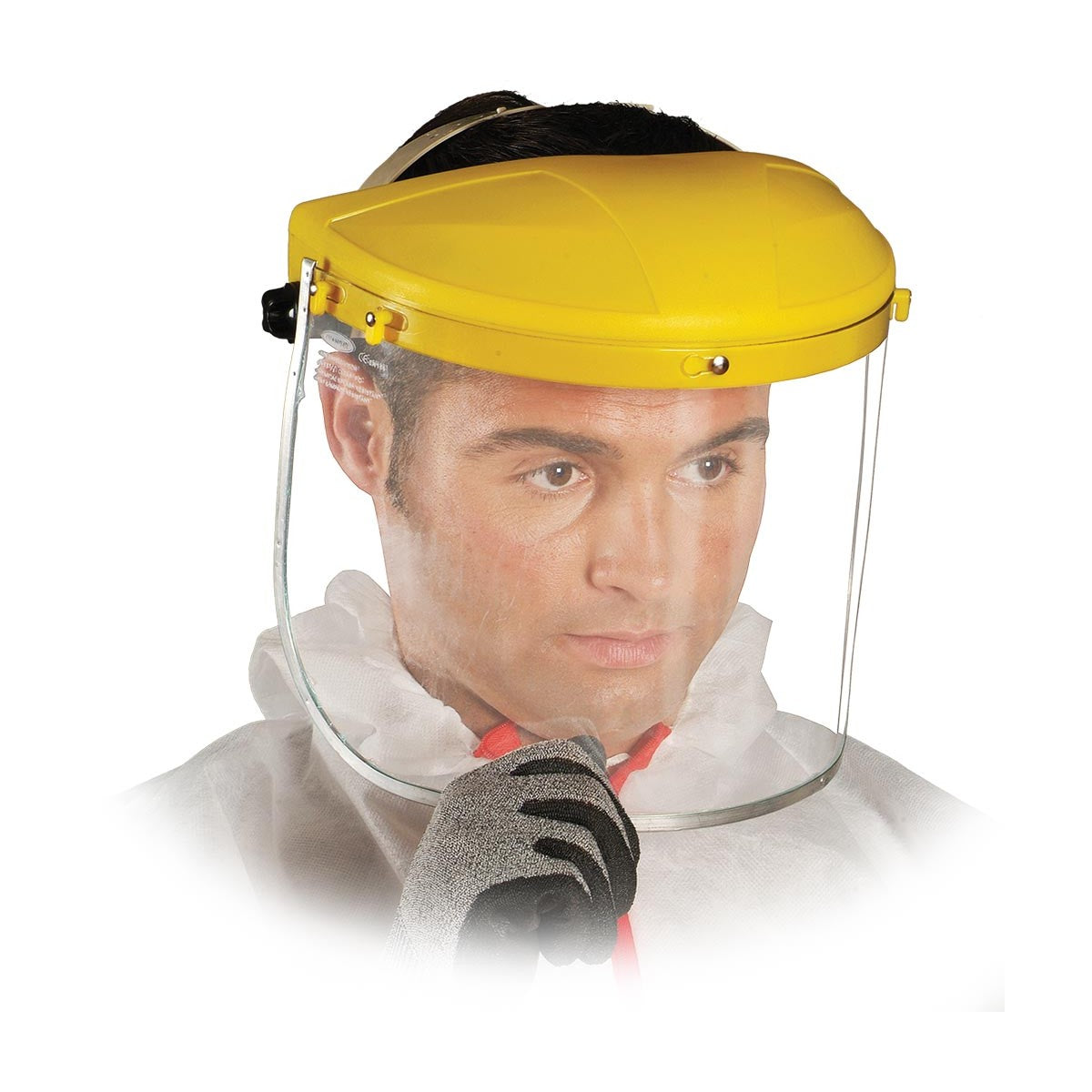 VISOR FACE PROTECTION ANTI-CHIPPING YELLOW 200*400*1MM REIS Packaging status original