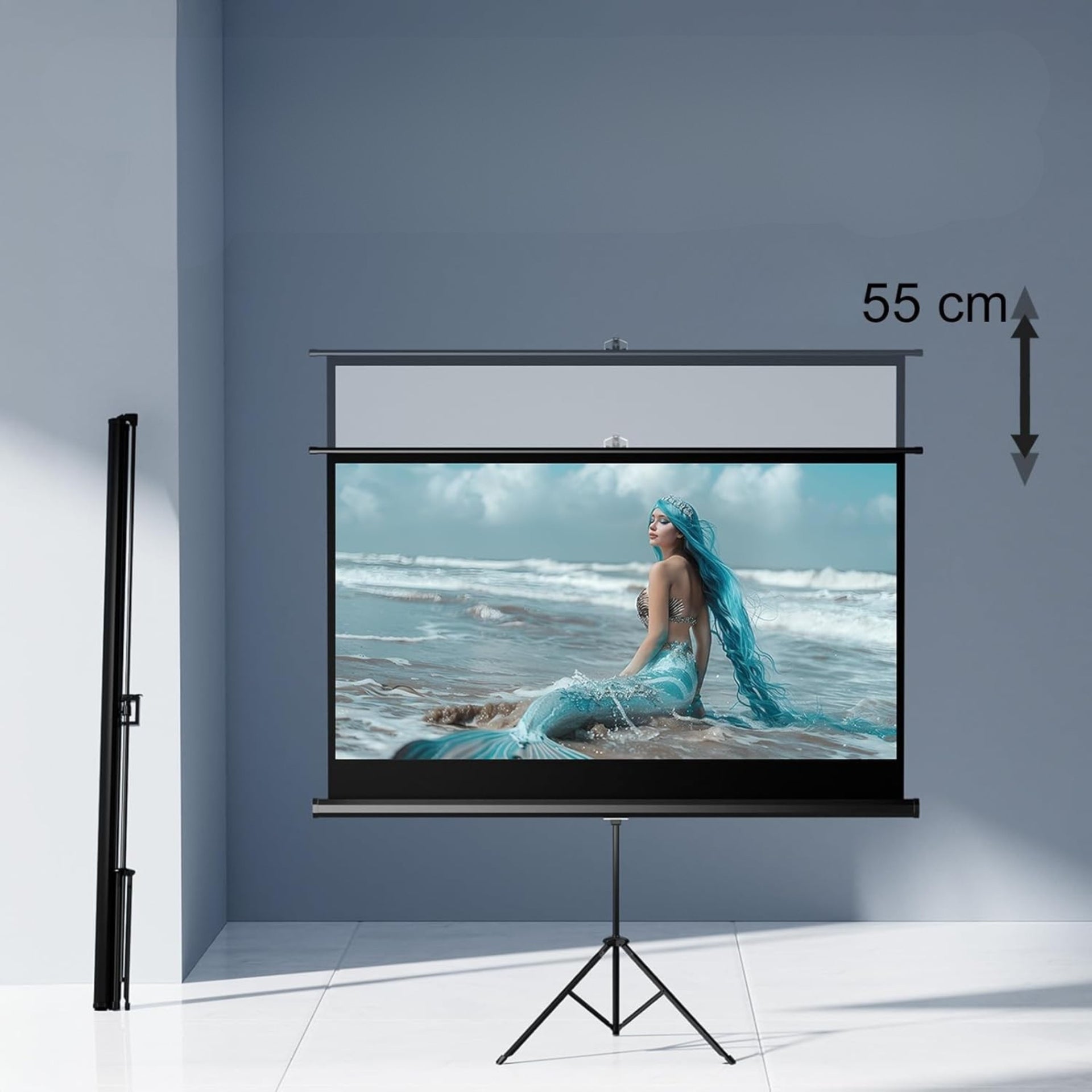 VISULAPEX 60 inch 16:9 4K HD Portable Projection Screen for Home Theater Brand Visulapex