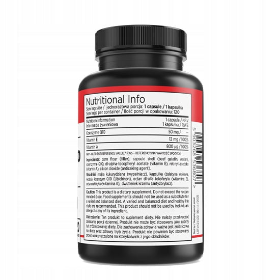 VITAFIT COENZYME Q10 120 KAP +VITAMINS A+E STRONG ANTIOXIDANT FOR THE HEART SKIN EAN (GTIN) 5903268536807