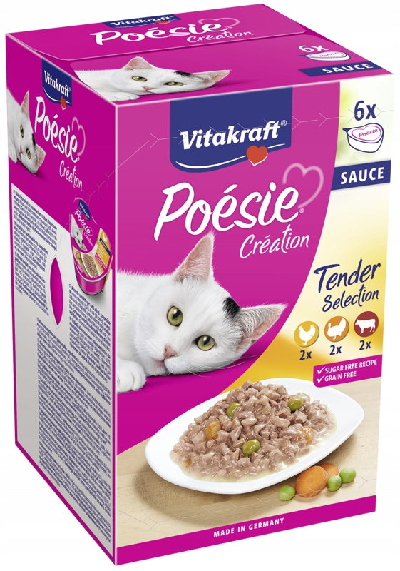 VITAKRAFT CAT POESIE CREATION MP SAUCE meat 6x85g