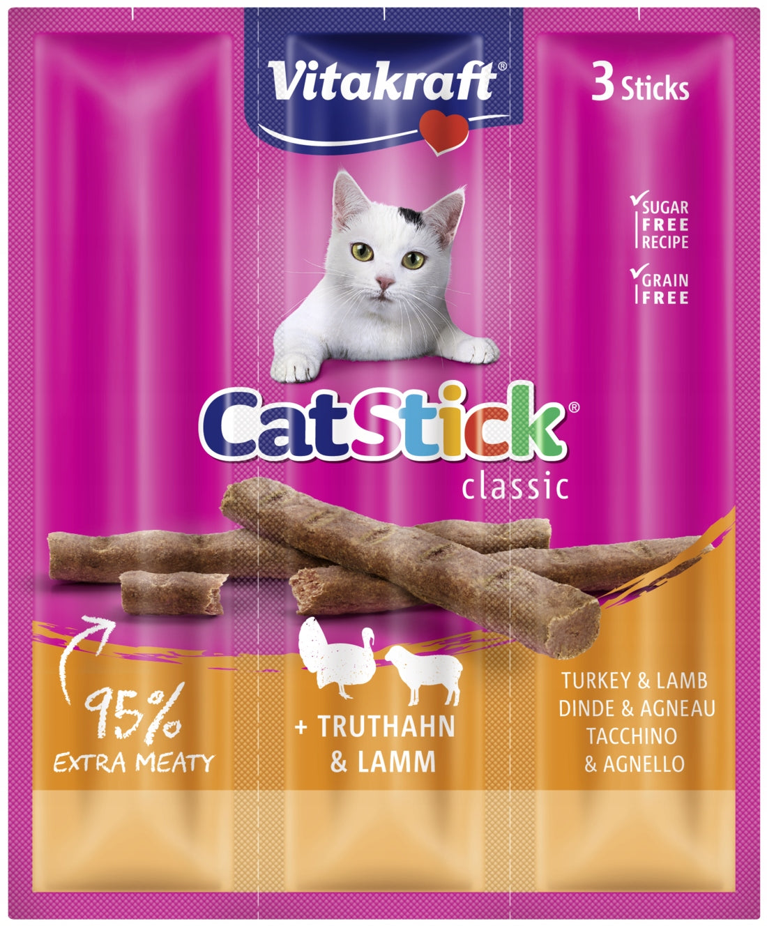VITAKRAFT CAT STICK MINI TURKEY LAMB 3PCS ---------