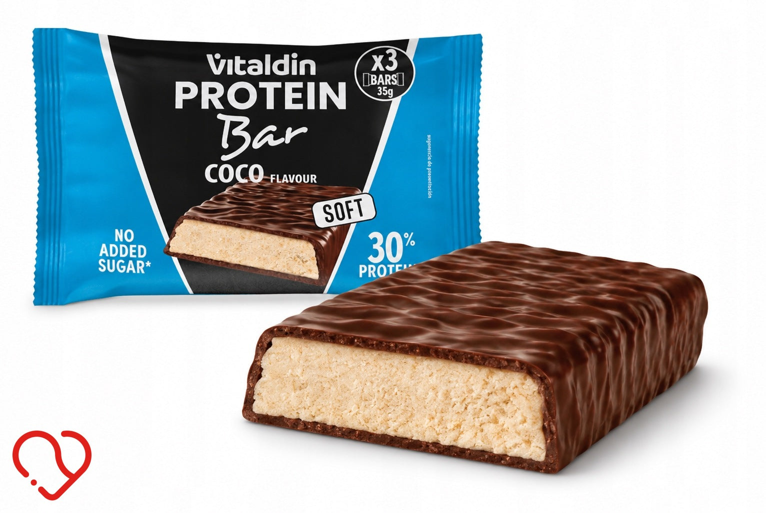 VITALDIN COCONUT PROTEIN BAR 30% PROTEIN WITHOUT SUGAR 3 PCS 35 G