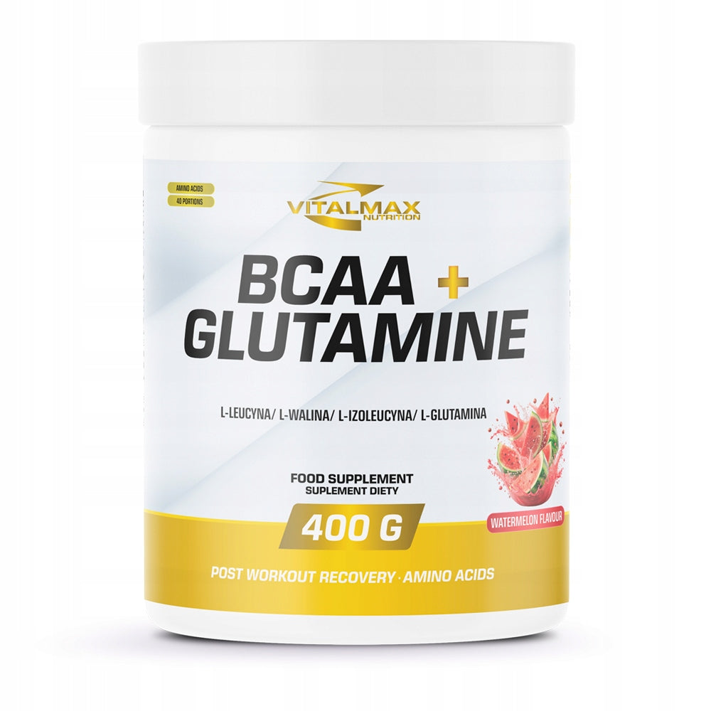 VITALMAX BCAA + GLUTAMINE 400G WATERMELON AMINO ACIDS POST-WORKOUT REGENERATION