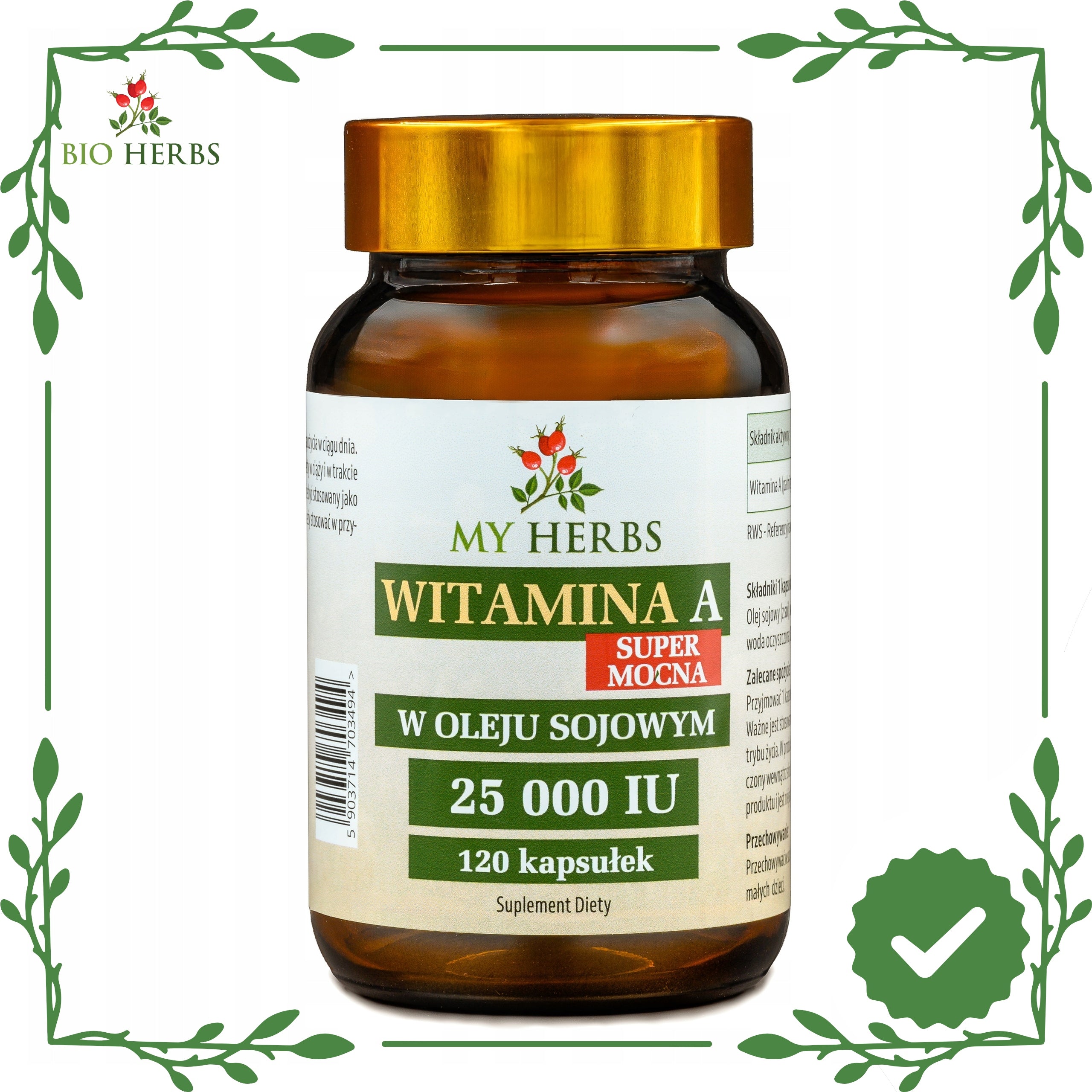 VITAMIN A 25 000 IU IN SOYBEAN OIL SUPER STRONG 120 KAPS. Medical device no