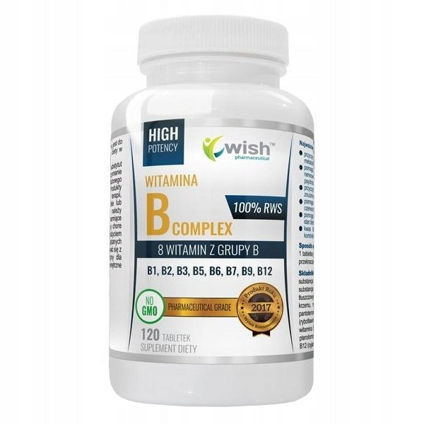VITAMIN B COMPLEX 120tab B1 B2 B3 B5 B6 B7 B9 B12