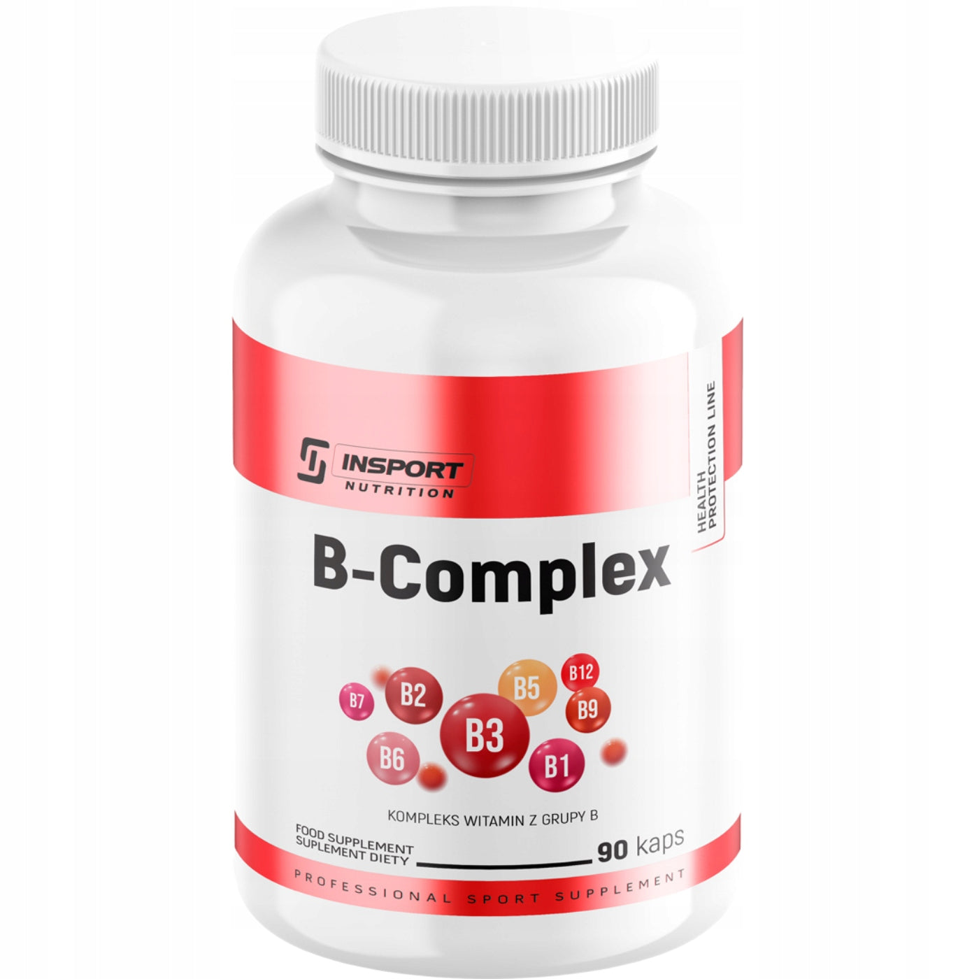 VITAMIN B COMPLEX 90 KAP A strong COMPLEX OF VITAMINS FATIGUE | INSPORT Manufacturer code MULTIVITAMINS MULTIWITAMINA MULTI