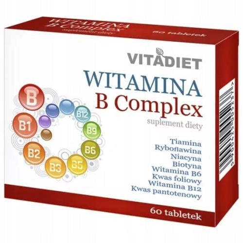 VITAMIN B COMPLEX VITADIET *60 TABLETS, THIAMINE, BIOTIN, VITAMIN B6