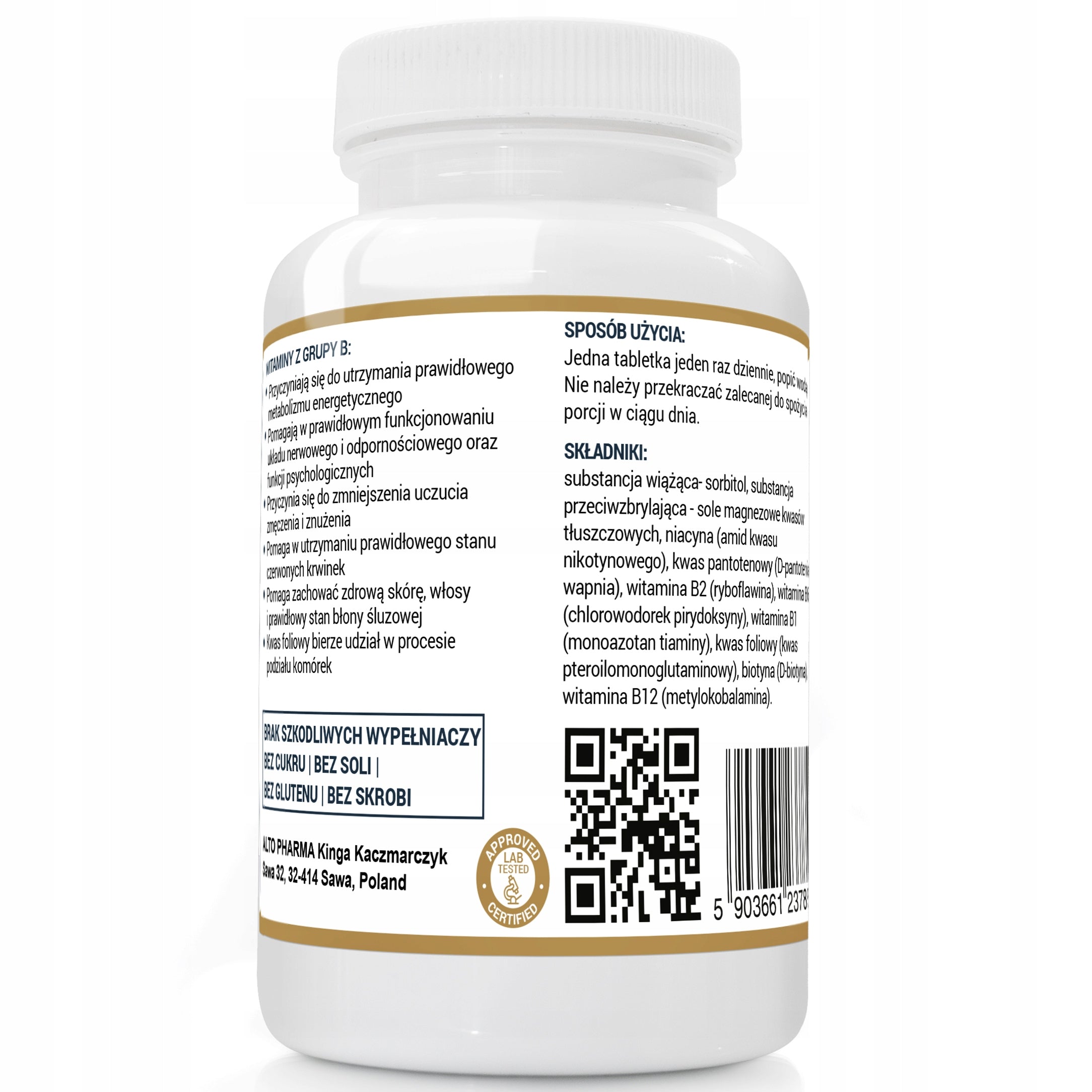 VITAMIN B Complex B1 B2 B3 B5 B6 B7 B9 B12 Resistance Skin Hair 120 tab Expiration date not specified
