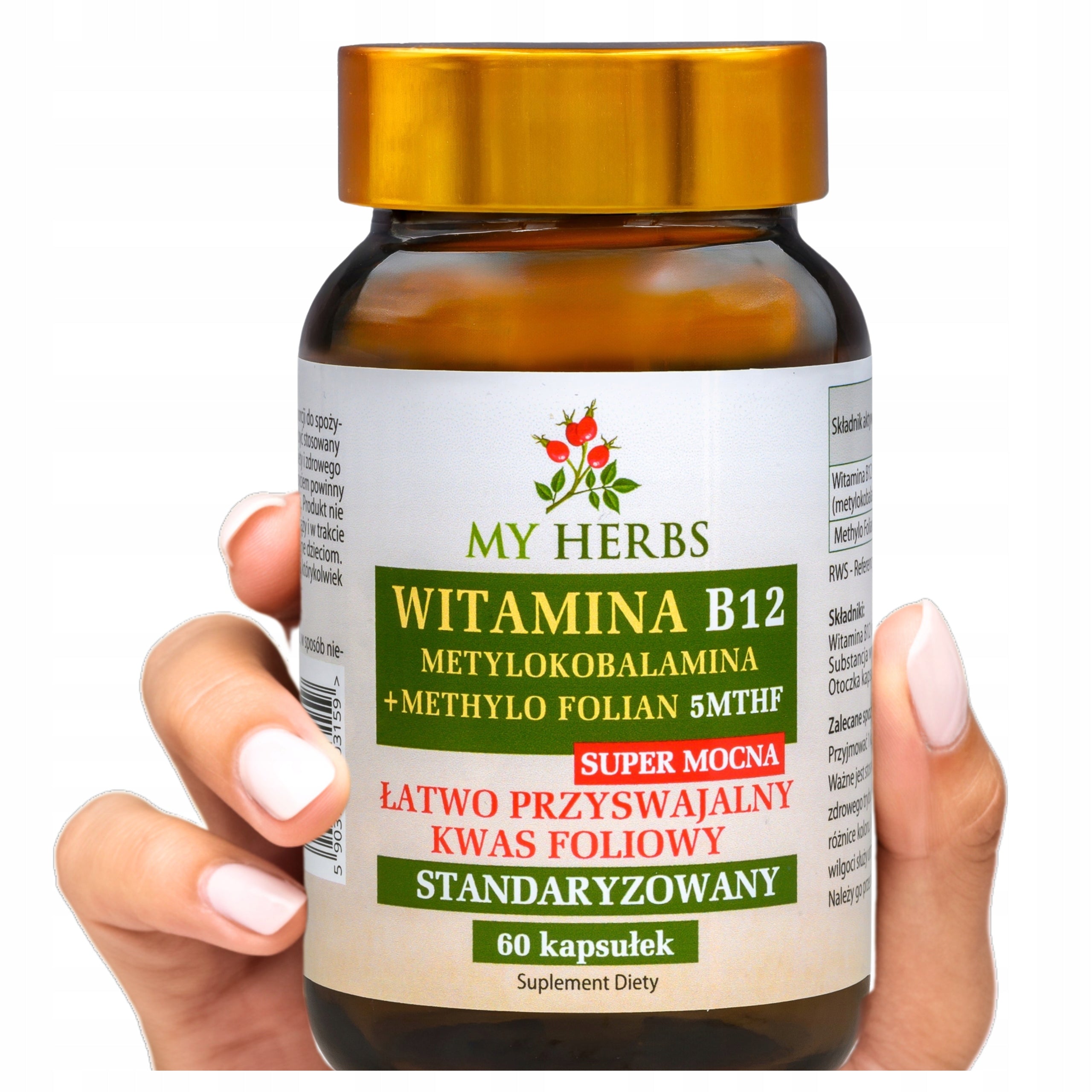 VITAMIN B12 METHYLCOBALAMIN + METHYL FOLATE STANDARDIZED 60 KAPS