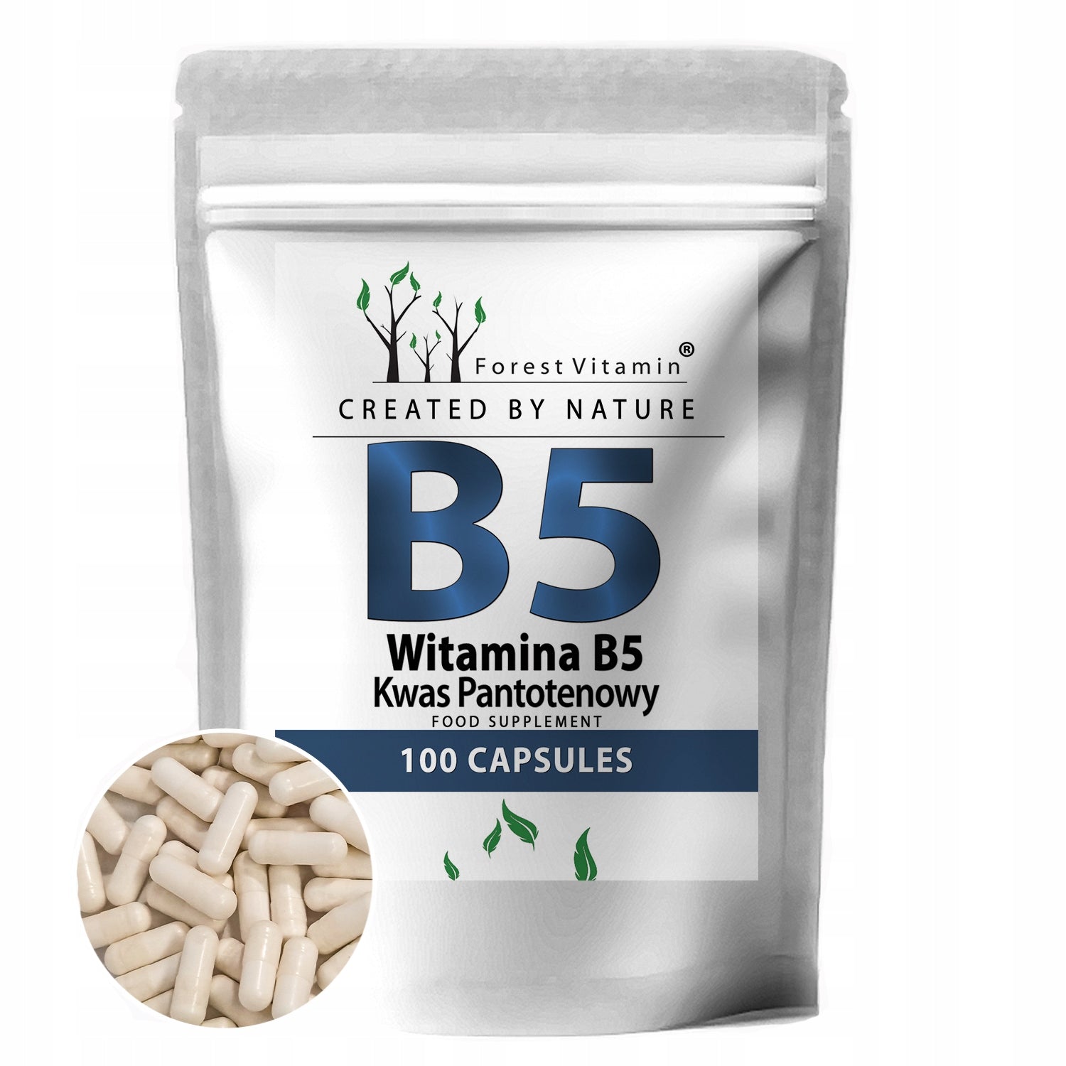 VITAMIN B5 PANTOTHENIC ACID 200MG 100 KAPS VEGE ENERGY FATIGUE
