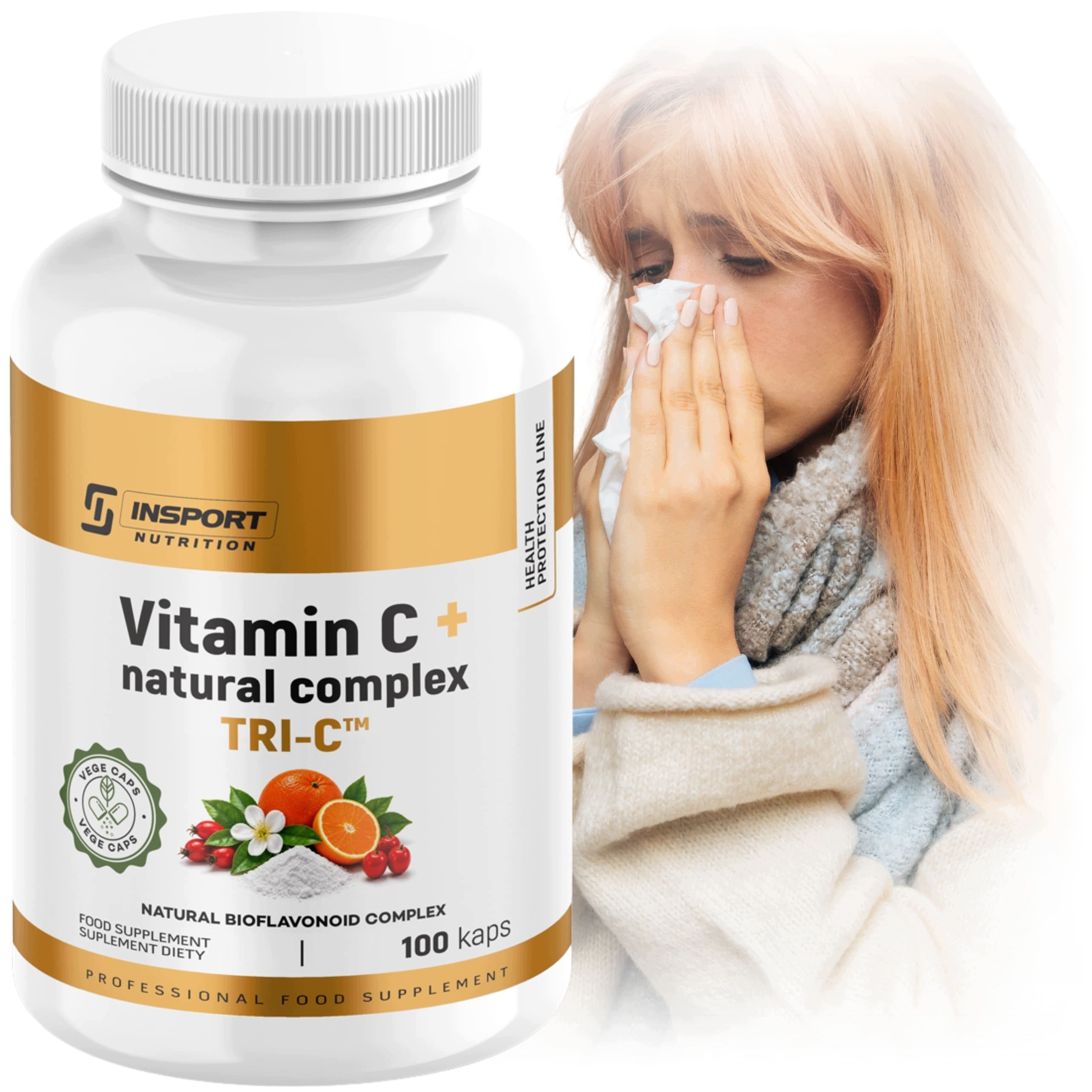 VITAMIN C 1000 Complex 100 kap | ACEROLA BIOFLAVONOID ROUTINE | INSPORT