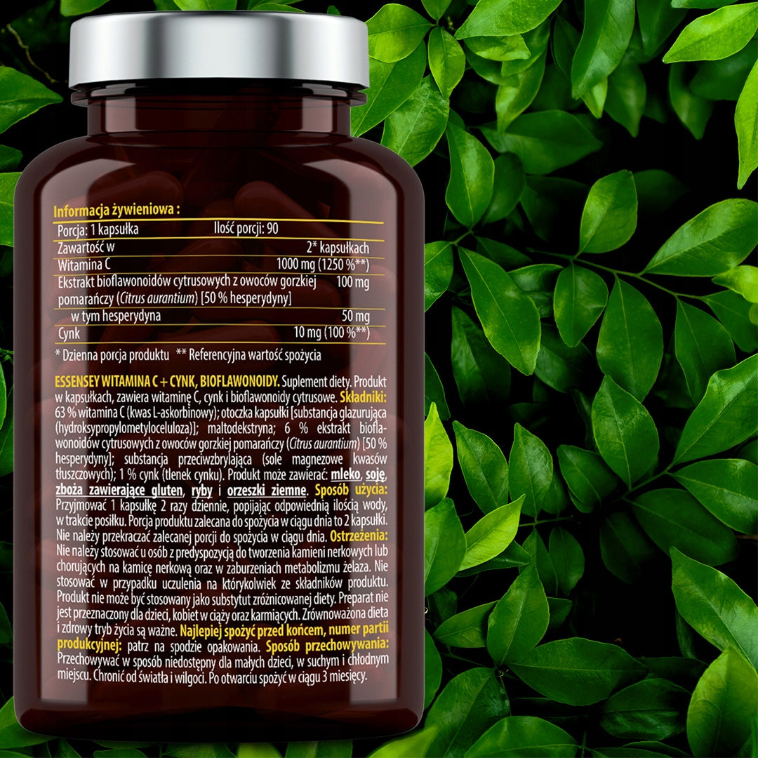 VITAMIN C FORTE 1000mg + Zinc Bioflavonoids L-ASCORBIC ACID Resistance Packaging status original