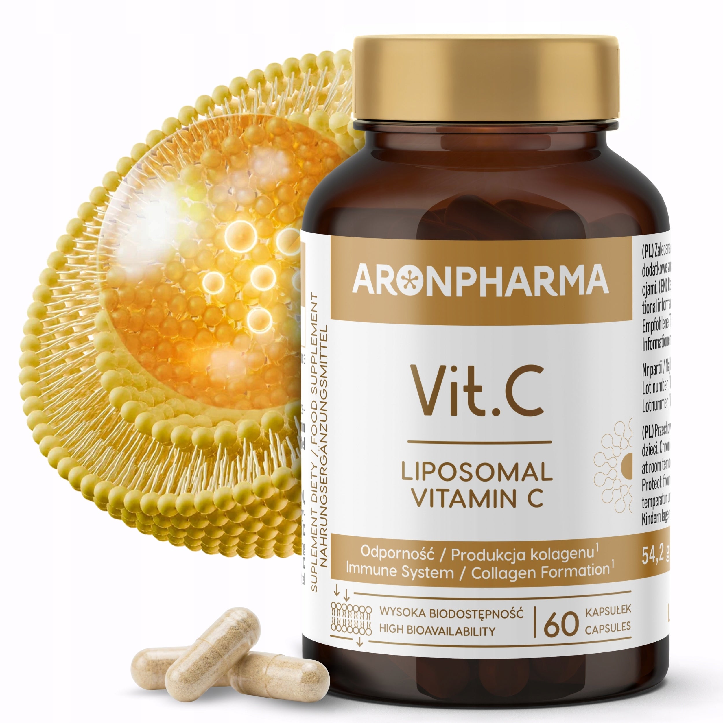 VITAMIN C LIPOSOMAL AronPharma Lipo4Me 1000 mg 60 capsules Vegan