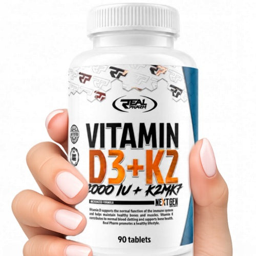 VITAMIN D3 2000iu + K2 Real Pharm Vitamin D3 + K2 90 tabs.